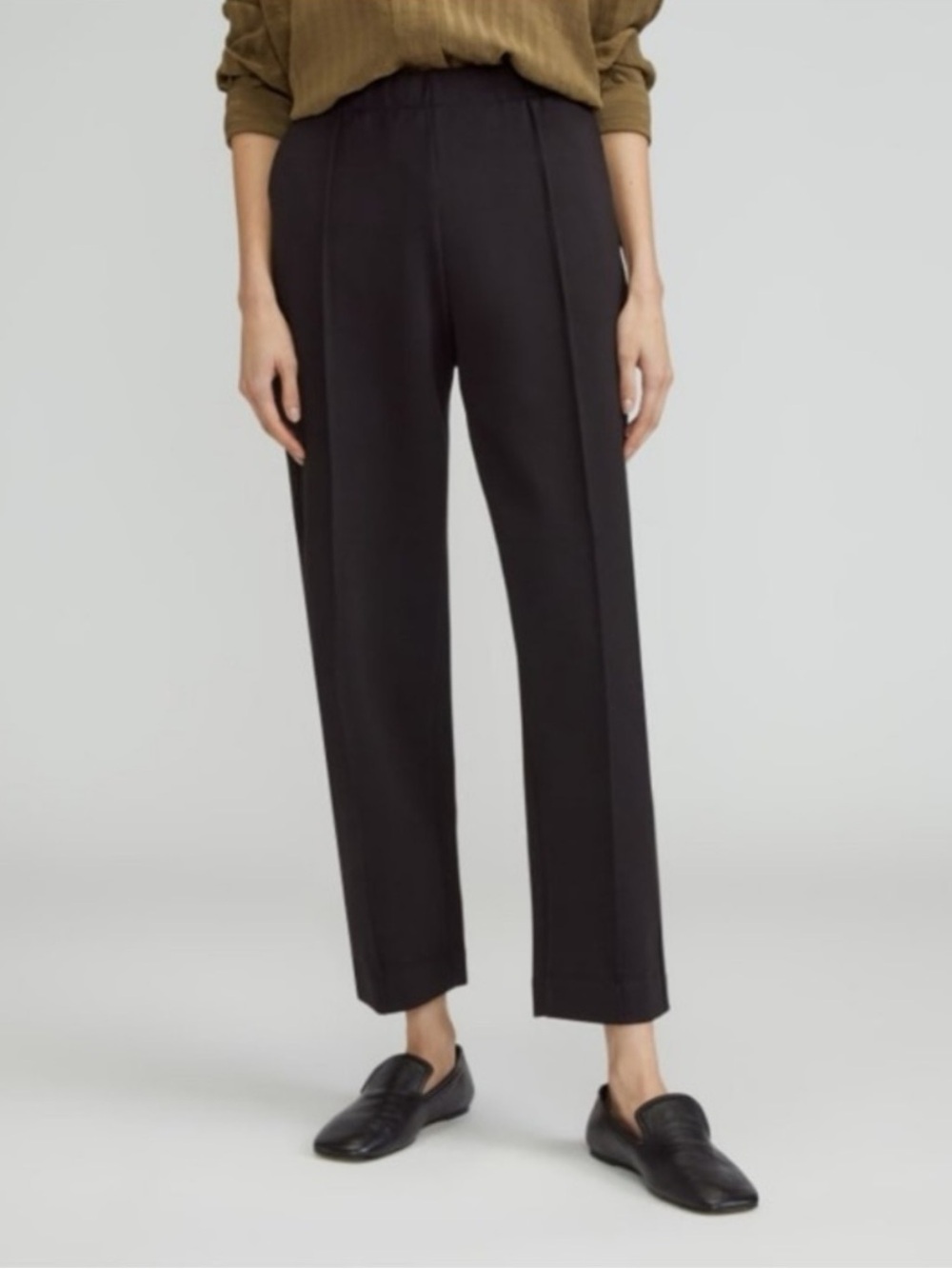Everlane The Dream Pant Black Pull On Cropped Size S